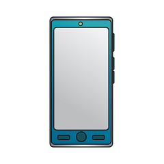 smartphone with blank screen icon image vector llustration design 