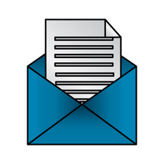 open message envelope icon image vector llustration design 