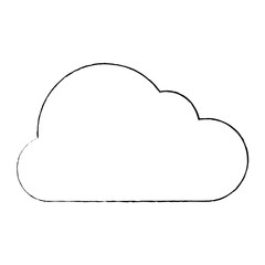 cloud isolated icon image vector llustration design  black sketch line