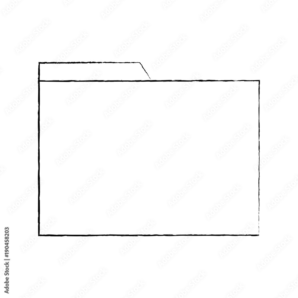 Aufkleber file envelope icon image vector llustration design black sketch line
