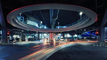 Bangkok tunnel intersection with traffic jam at Siam, technology transportation concept, Bangkok City, Thailand - Powered by Adobe