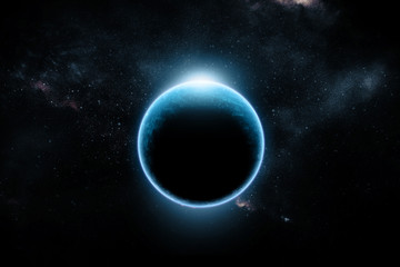 Obraz na płótnie Canvas Abstract outer earth space nebula