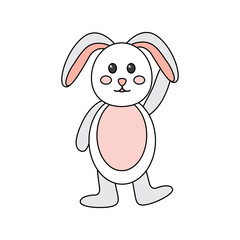 rabbit or bunny icon image vector illustration design 
