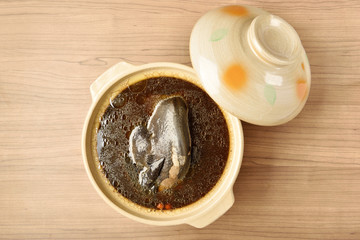  Chinese black chicken soup with herbs    