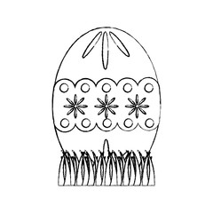 easter decorated egg icon image vector illustration design 