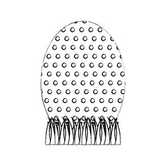 easter decorated egg icon image vector illustration design 