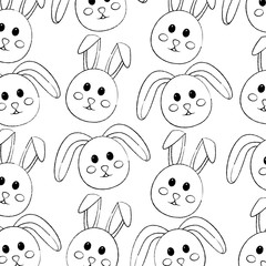 rabbit or bunny pattern image vector illustration design 