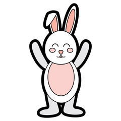 rabbit or bunny icon image vector illustration design 