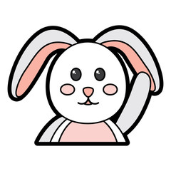rabbit or bunny icon image vector illustration design 