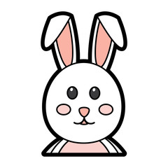 rabbit or bunny icon image vector illustration design 