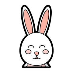 rabbit or bunny icon image vector illustration design 