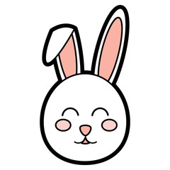 rabbit or bunny icon image vector illustration design 
