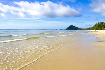 The beach beautiful with cloud and sunshine