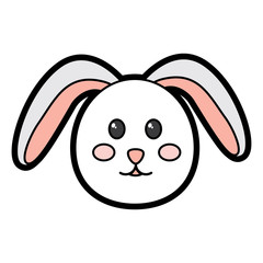rabbit or bunny icon image vector illustration design 