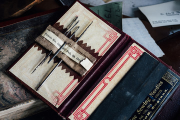 Antique Sewing Needles in Abandoned House - Catskill Mountains, New York