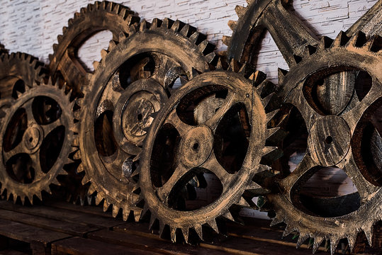 Metal gears. Steampunk. Mechanism Details