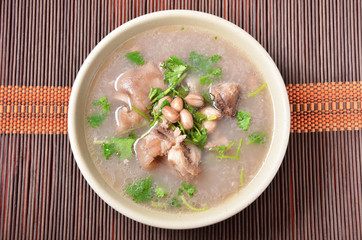 Chinese food-peanut pork knuckle soup   