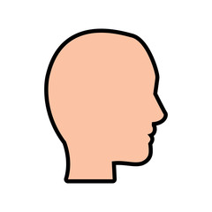 head profile silhouette icon image vector illustration design 
