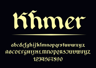 typeface abc Khmer style