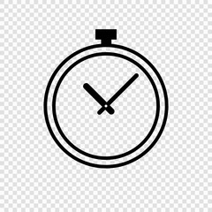 Clock vector icon. Time sign