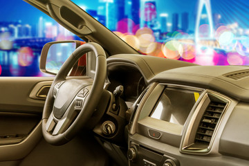 Obraz premium Inside the car