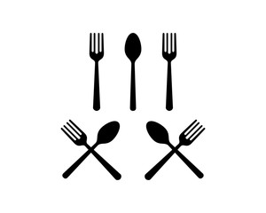 Spoon and Fork Cross for Restaurant Symbol Vector