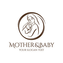 baby and mother logo