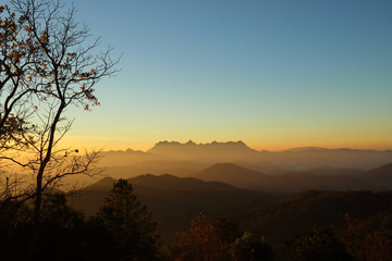 Beautiful Sunrise Doi Luang Chiang Dao , Chiang Mai , Thailand
