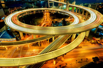 Nanpu Bridge at night