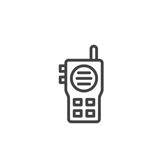 Walkie talkieб portable radio line icon