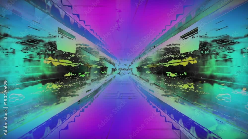 Poster endless escalator seamless loop six seconds