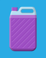 Bottle with liquid detergent. Canister cleaner