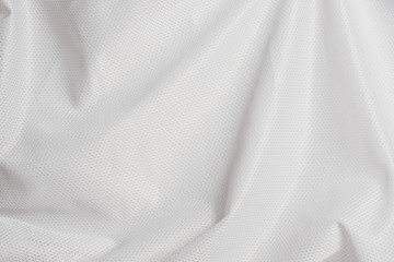 close up the white fabric jersey sports texture material background
