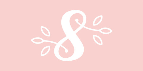 Obraz premium 8 March Floral Vector Illustration International Woman s Day