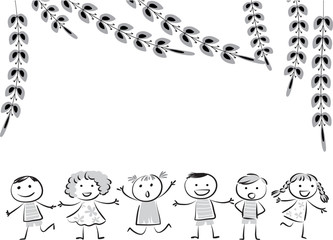 kids with background