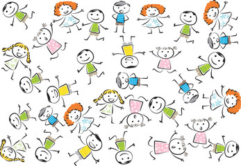 Fototapeta premium kids with background