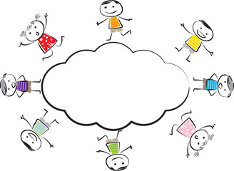 kids with background