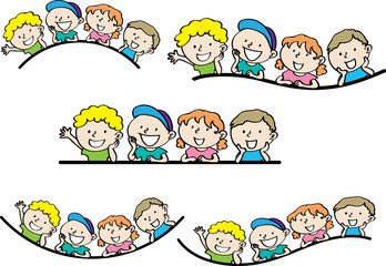 kids with background