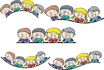 kids with background