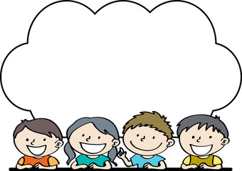 kids with background