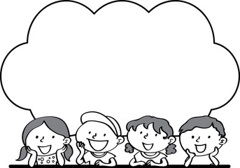 kids with background