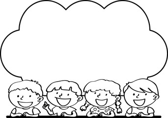 kids with background