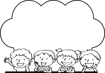 kids with background