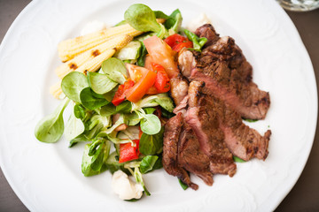 Entrecote with salad