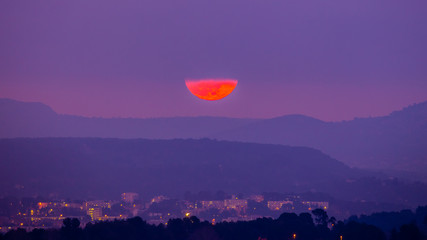 super moon over Aix-en-Provence
