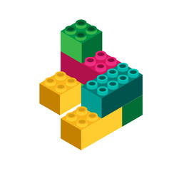 Isometric Plastic Building Blocks and Tiles