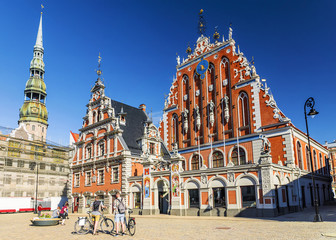 Obraz premium Town Hall Square in Riga, Latvia