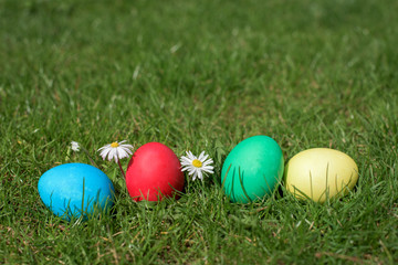 Fototapeta na wymiar Easter color eggs