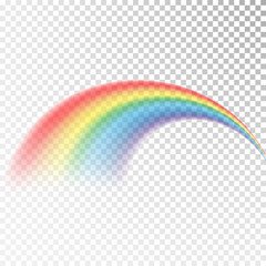 Rainbow icon. Colorful light and bright design element for decorative. Abstract rainbow image. Vector illustration isolated on transparent background
