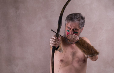 the hunter shoots an arrow